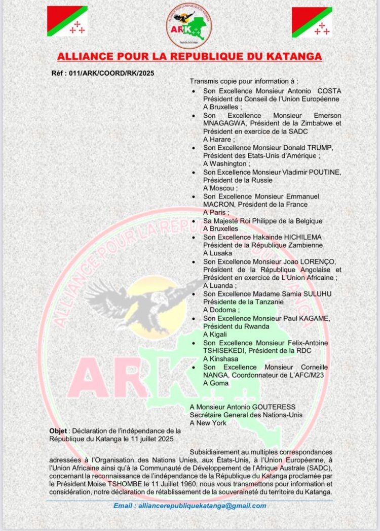 Katanga Declares Independence: A New Crisis for the Democratic Republic of Congo?